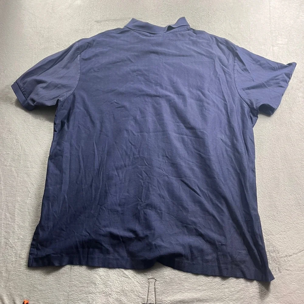 Polo Ralph Lauren Mens‎ 3XB Big Navy Blue Herringbone Short Sleeve Polo Shirt